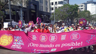 Asistentes al Foro Social Mundial en México, 2022
