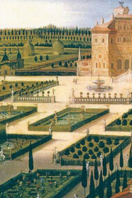 Il giardino di Villa Borghese a Roma