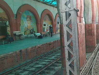 Platform 4 of Ghaziabad Junction Railway Station, Uttar Pradesh, India