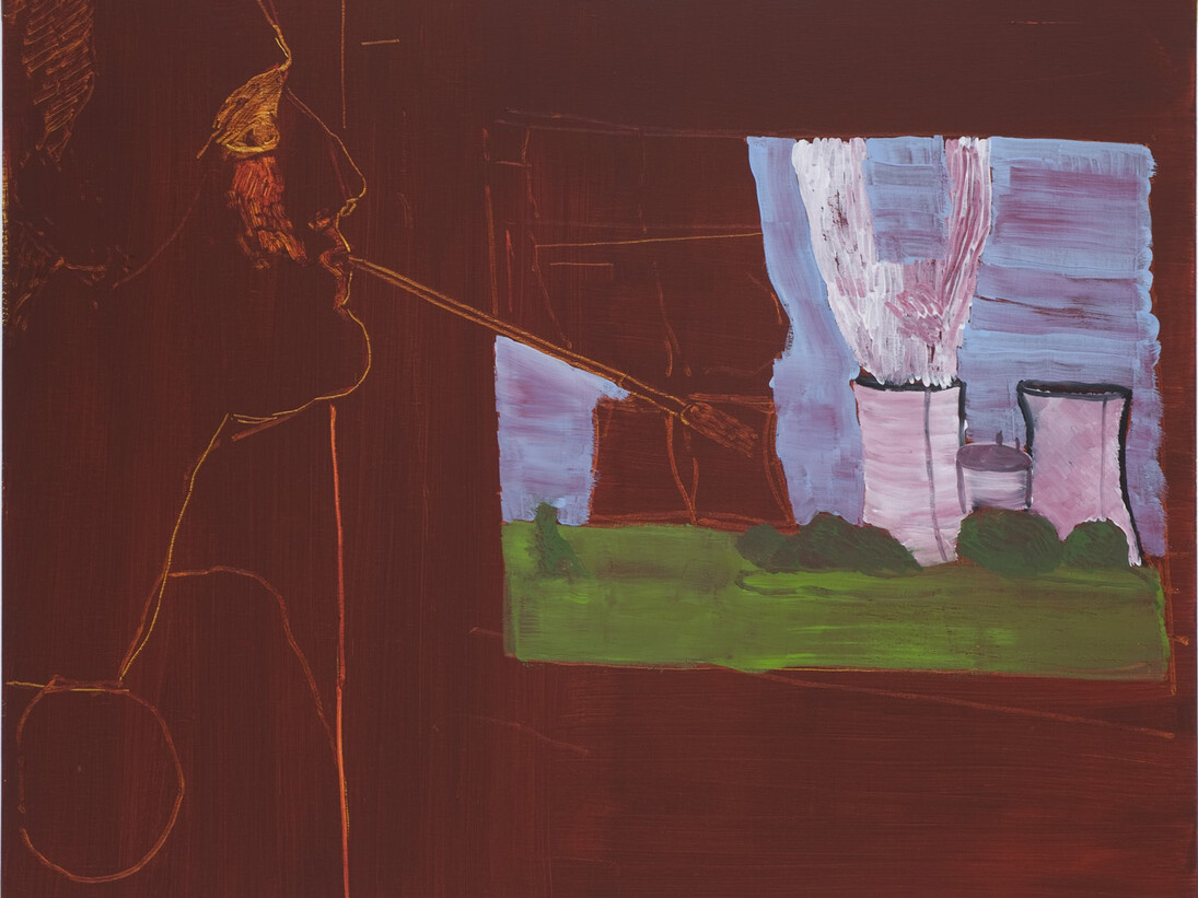 Bernard Gaube, Peintre sur le paysage - Fukushima, 2011, oil on canvas, 60 x 74 cm