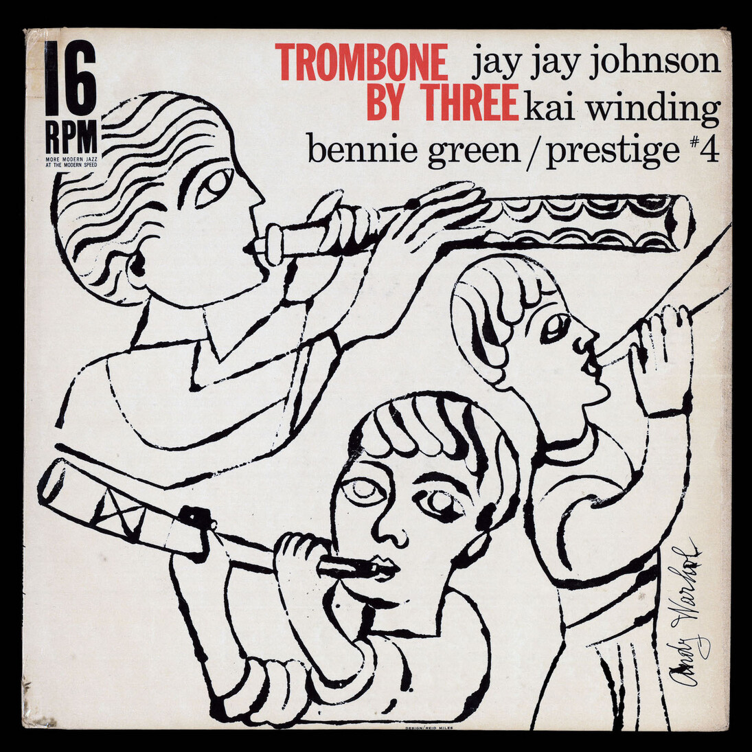 Miles Davis, “Miles Davis and Horns”, Prestige LP 7025, 1956, serie 446 W. 50th St., N.Y.C. Bob Weinstock (Produttore), Ira Gitler (Liner Notes), Don Martin (Art Director) Collezione privata Stefano Wagner