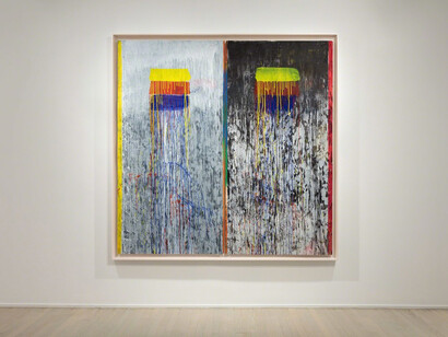 Pat Steir, Exhibition view. Courtesy of Pace Prints