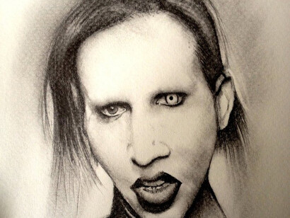 Ilustración del rostro de Marilyn Manson
