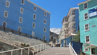 Sewell es una ciudad minera deshabitada, ubicada en la cordillera de los Andes, Chile