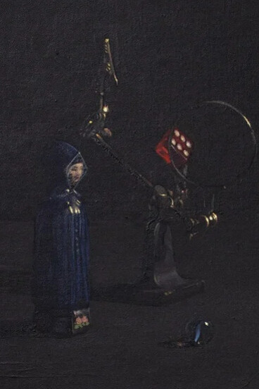 Grégory Derenne, Le dé rouge (detail), 2024. Courtesy of Backslash Gallery