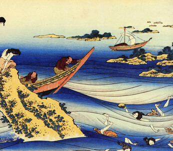 Katsushika Hokusai, Sangi Takamura Abalone Fischer