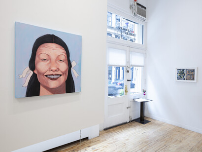 Middle Ground, featuring Jen DeLuna, Ray Hwang, Soobin Jeon, and Rochelle Voyles, 2023, installation view. Courtesy of 81 Leonard Gallery, NYC