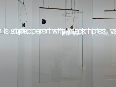 Cerith Wyn Evans.... in light of the visible, exhibition view. Courtesy of MCA