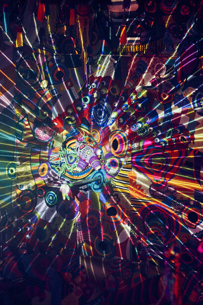 The Maraña installation wall in a club