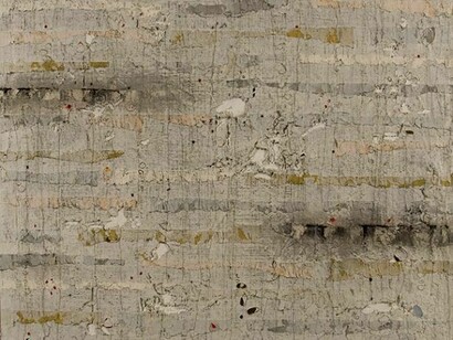 Residuos Blancos, 2011, oil on steel mesh, 60 x 72 cm