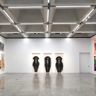 Judith Bernstein, Public fears, exhibition view. Courtesy of Paul Kasmin Gallery