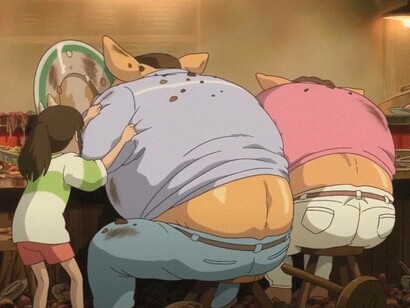 Una scena del film "La città incantata" del cineasta giapponese Miyazaki