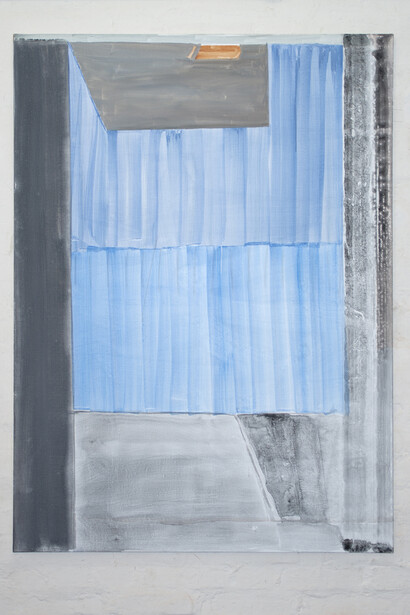 Tobias Buckel, Liberace, 2015, Acrylics, glue on canvas, 150 x 110 cm © Peter von Kant and the artist