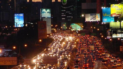 El tráfico en Caracas