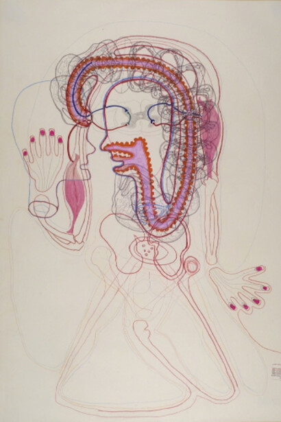 Luboš Plný, Conversation (Head with Hands), 2004. Courtesy of Cavin-Morris Gallery