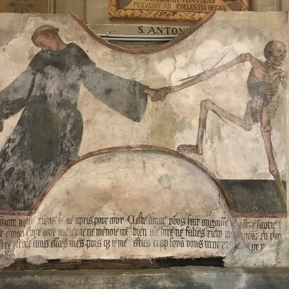 Danza macabra, Chiesa della Consolata XV sec., Saluzzo, Italia