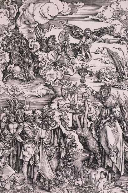 Albrecht Dürer, The Babylonian whore (detail), ca. 1498. Courtesy of Hammer Museum