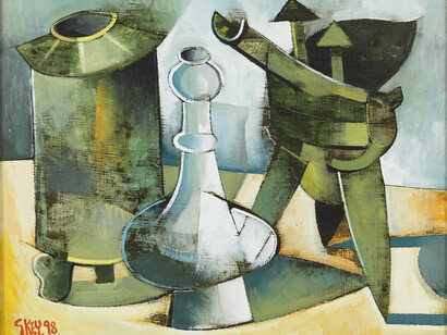 Geoffrey Key, Still Life with Chinese Objects