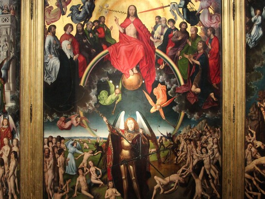 Hans Memling, Trittico dell'Apocalisse, 1467-71. Dettaglio. Muzeum Narodowe w Gdańsku, Polonia