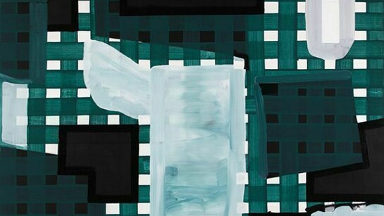 Gary Stephan, Samothrace, 2013, Acrylic/canvas, 56 x 70 in. Courtesy: Susan Inglett Gallery, NYC