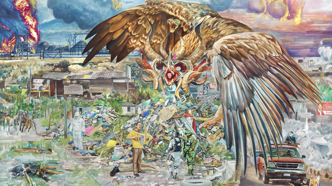 Alejandro Galván, Las estrellas me iluminan al revés (detail), 2022. Courtesy of Museum van Bommel van Dam 