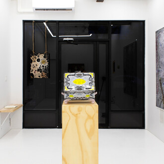 rhi•zome, curated by Adrienne Greenblatt, 2023, installation view. Courtesy of No Gallery, NYC