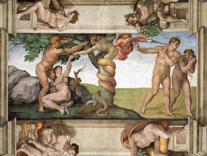 Painted by Michelangelo between 1508 and 1512, the Sistine Chapel ceiling in Vatican City is one of the most celebrated masterpieces of the High Renaissance
