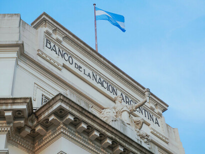  Façade principale du bâtiment du Banco de la Nación à Buenos Aires, Argentine