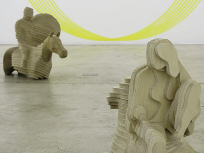 Xavier Veilhan, Do vento, vista da exposição. Cortesia de Nara Roesler