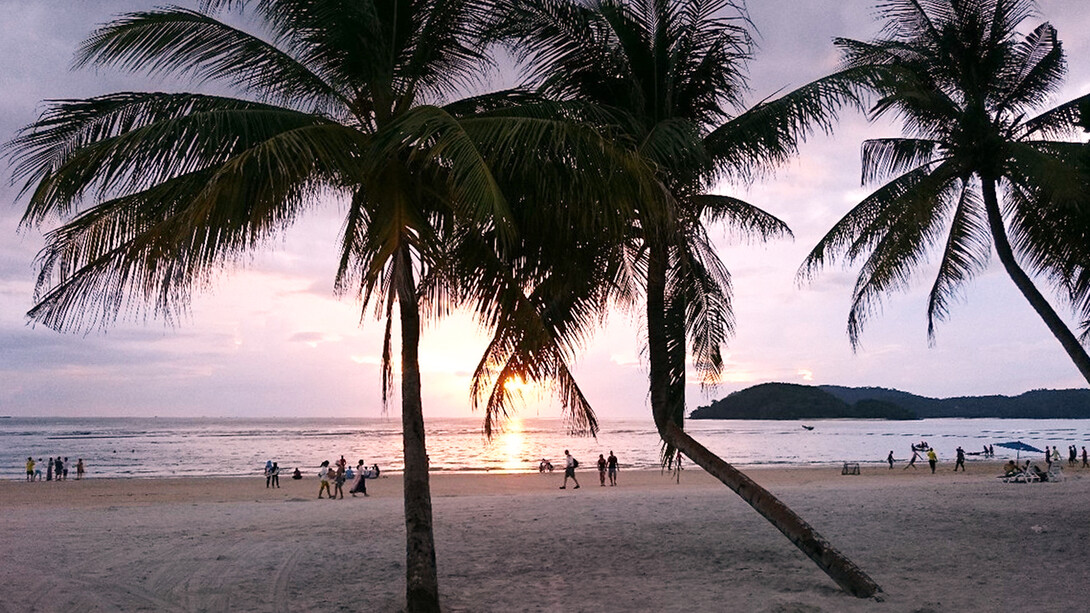 La spiaggia di Pantai Cenang