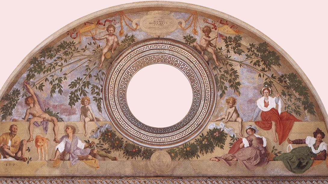 Jacopo Pontormo, “Vertumno e Pomona”, 1520-21, affresco, Poggio a Cajano, Toscana, Italia