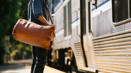 Modelo vintage de un bolso duffle