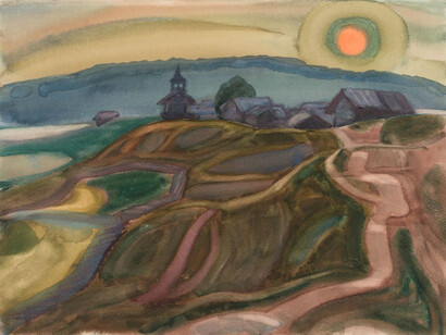 V.E. Popkov, Evening in Zekhnovo, 1972. Courtesy of New Tretyakov Gallery 