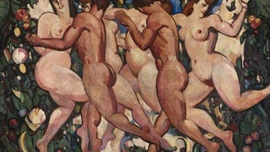 J. D. Fergusson (1874 – 1961), Les Eus, c. 1910, Oil on canvas 216 x 277 cm, Hunterian Art Gallery, University of Glasgow - gift from the J. D. Fergusson Art Foundation 1990