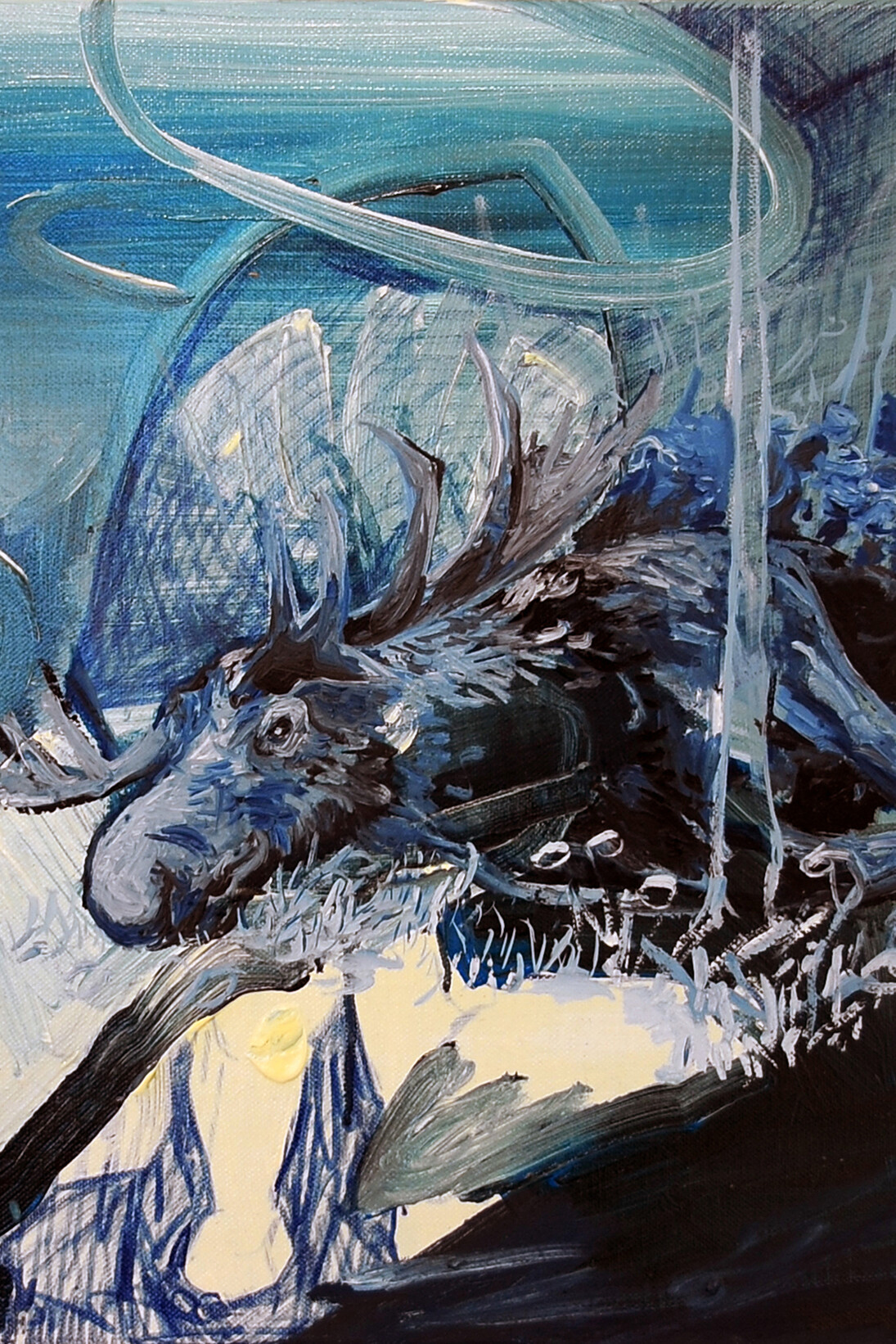 Manuel Portioli, Lifelong hope, 2013, 46 x 38 cm, tecnica mista su tela, dettaglio