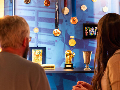 Arena of martial arts, exhibition view. Courtesy of the Estonian Sports and Olympic Museum