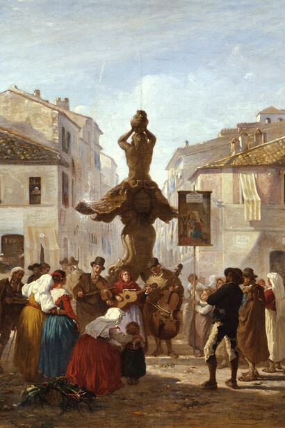 Armand Leleux, Artisti in Piazza Barberini