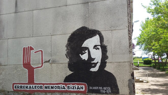 Mural en memoria de Salvador Puig Antich, ejecutado por el régimen franquista a garrote vil el 2 de marzo de 1974 por motivos políticos, ubicado en el barrio vitoriano de Errekaleor, barrio de la ciudad de Vitoria, capital de la provincia de Álava en el País Vasco, España