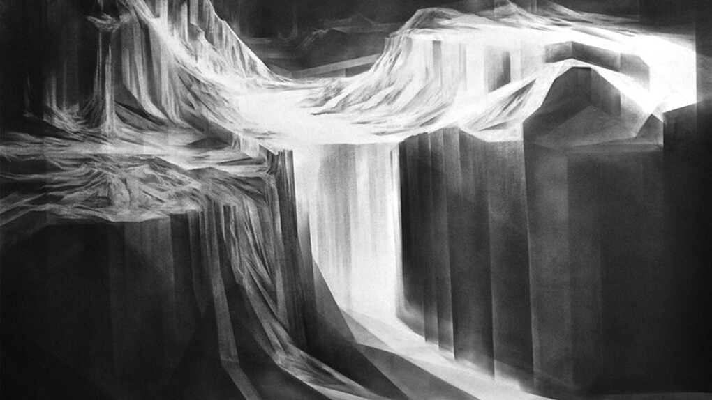 Angélique Lecaille, Campo del cielo I / MMXV, 2015, Mine de plomb, 199 x 149 cm