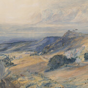 Barbara Leigh Smith Bodichon, Algerian landscape, with the Atlas Mountains in the distance, 1860–61. Courtesy of National Gallery of Canada