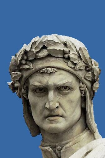 Estatua de Dante Alighieri realizada por Enrico Pazzi, 1865