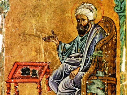 Dioscoride che tiene una lezione