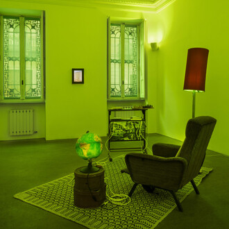 Roberto Casti, A melody from the outside, exhibition view. Courtesy of Galleria Simóndi