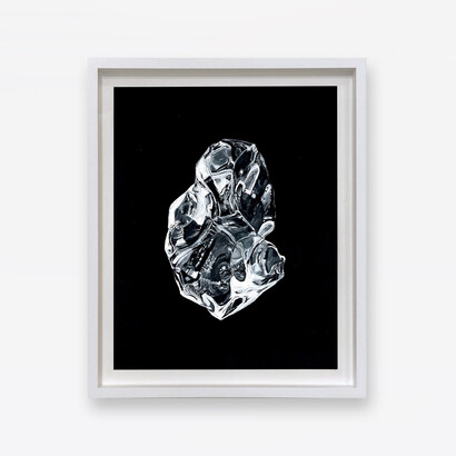 Zaria Forman, Fellsfjara, Iceland, No. 8, April 25, 2022, 2023, Soft pastel on paper, 14 x 11 inches, 16½ x 13½ x 1½ inches (framed). Courtesy of the artist and Winston Wächter Fine Art