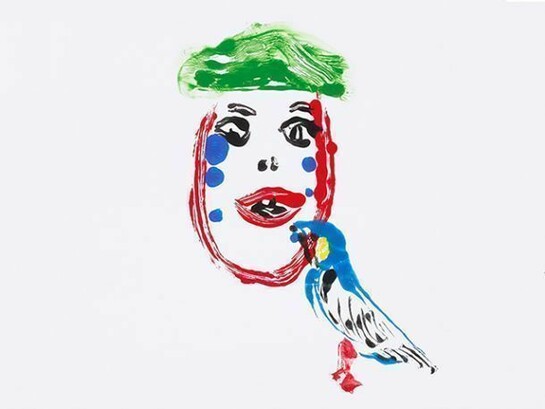 Dan McCarthy, Untitled work on paper #37, 2013, Acrylic on claycoat paper, 27 1/2 x 21 1/2 inches (framed). Courtesy Anton Kern Gallery, New York