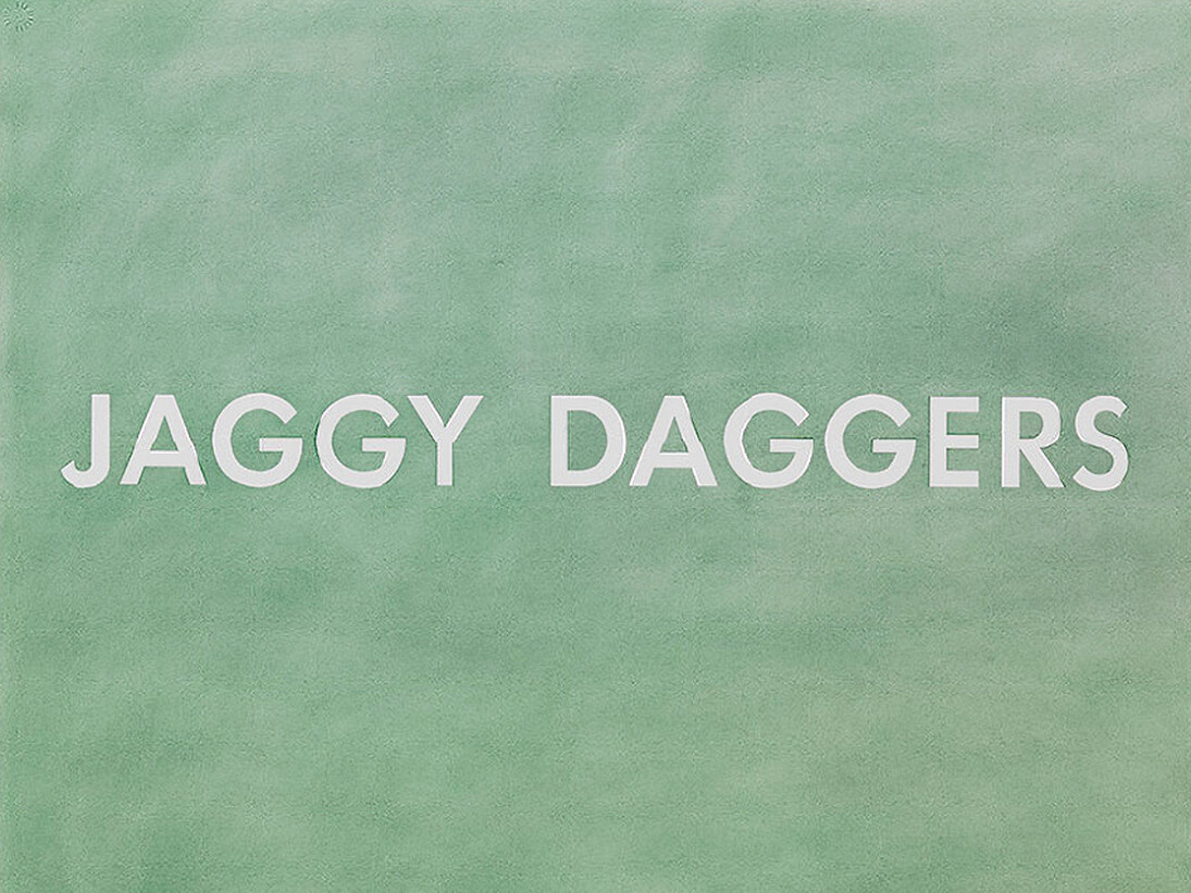 Ed Ruscha, Jaggy Daggers, 1977, Pastel on paper, 22 1/8 × 29 1/8 inches (56.2 × 74 cm) © Ed Ruscha