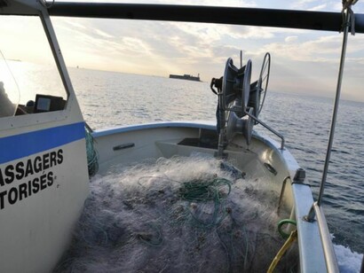 Realizando la pesca cerca de Cap d’Agde