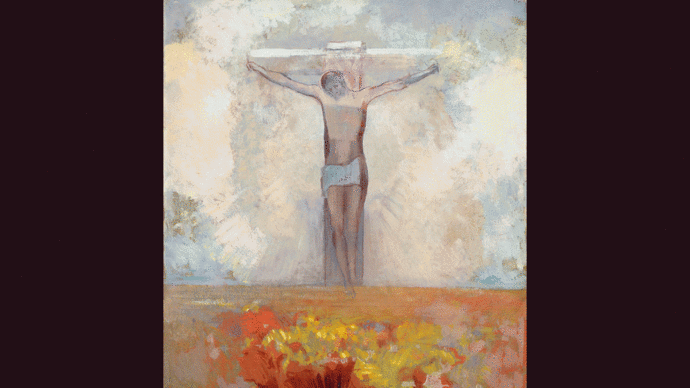 Odilon Redon (1840-1916)
Cristo in croce
1910 circa
Olio su cartone
Cm 51,5 x 46,1. Con cornice cm 70,5 x 64,2
Parigi, museo d'Orsay
Donazione di Arï Redon per volontà di suo marito, figlio dell’artista, 1984.
© RMN-Grand Palais (Musée d'Orsay) / Hervé Lewandowski