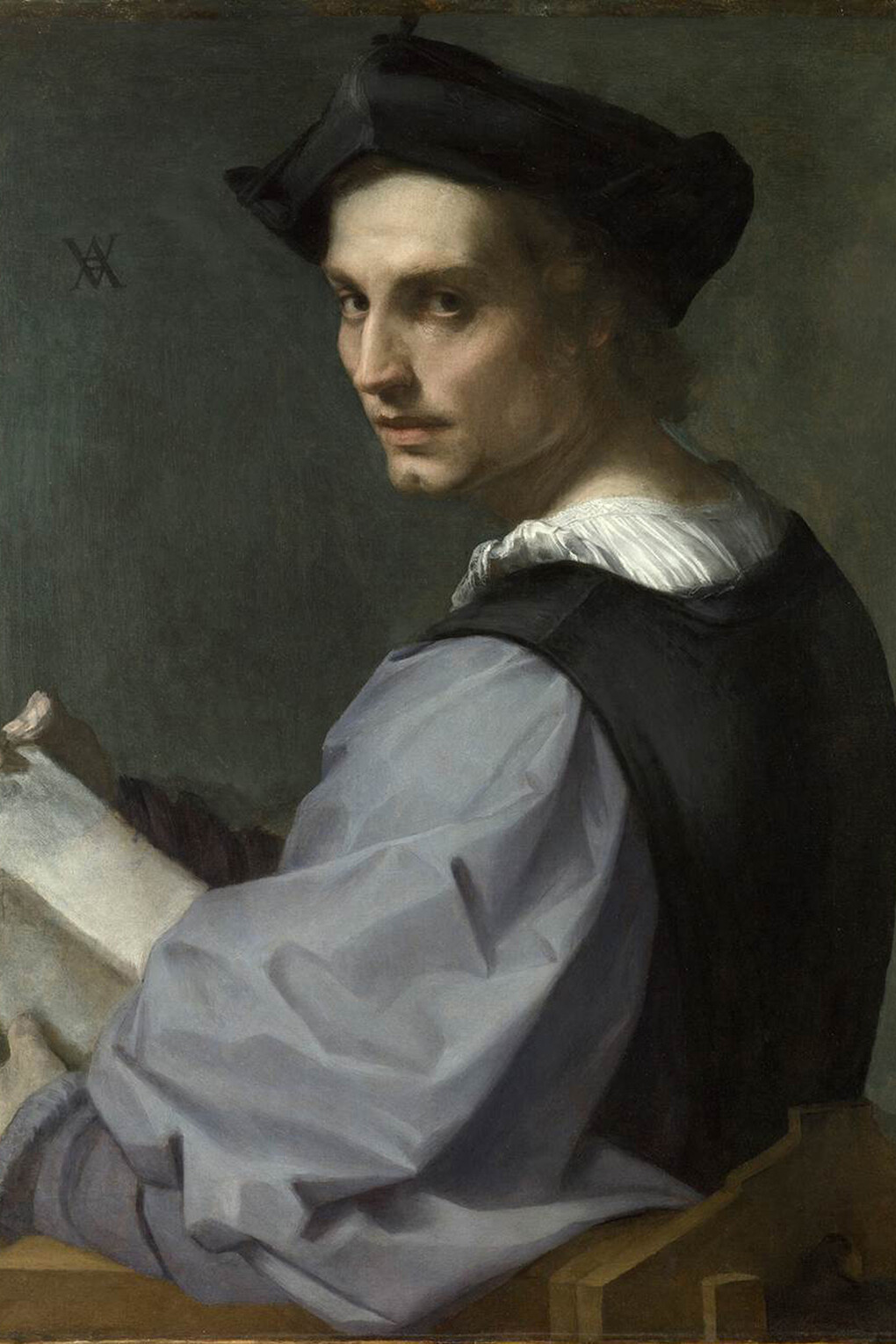 Andrea del Sarto (1486–1530) Portrait of a Young Man (detail), ca. 1517-18 Oil on canvas 28 1/2 x 22 1/2 inches National Gallery, London © The National Gallery, London. Bought, 1862