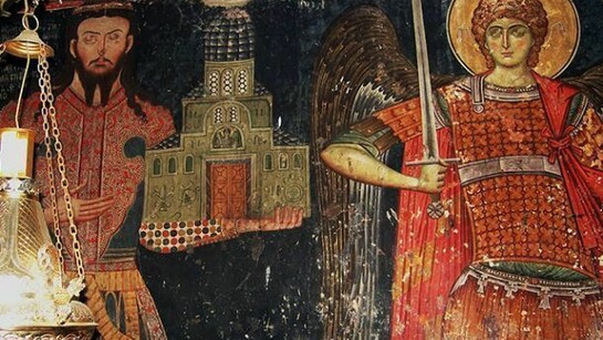 St. Archangel Michael church, frescos (ca. 1343)